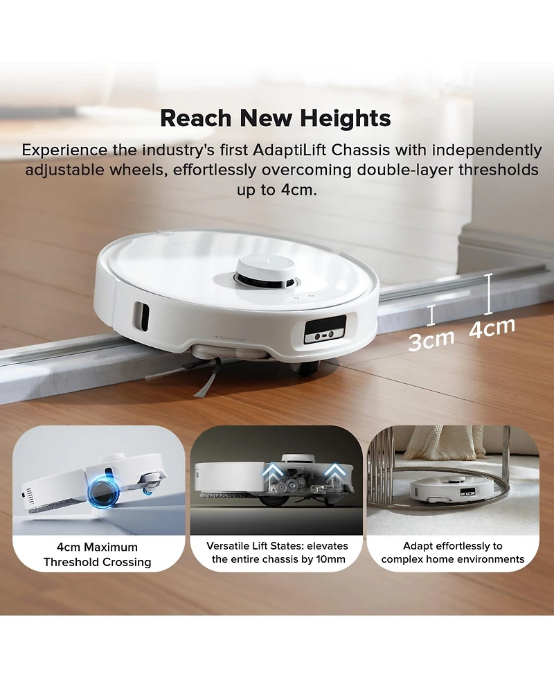 Roborock Qrevo Curv Robot Vacuum and Mop with Intelligent Dirt Detection, 18,500Pa Suction, Zero-Tangling, DuoDivide Main Brush, FlexiArm Arc Side Bru