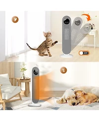 Sugift 1500W Portable Oscillating Electric Space Heater for Indoor Use with Remote Control