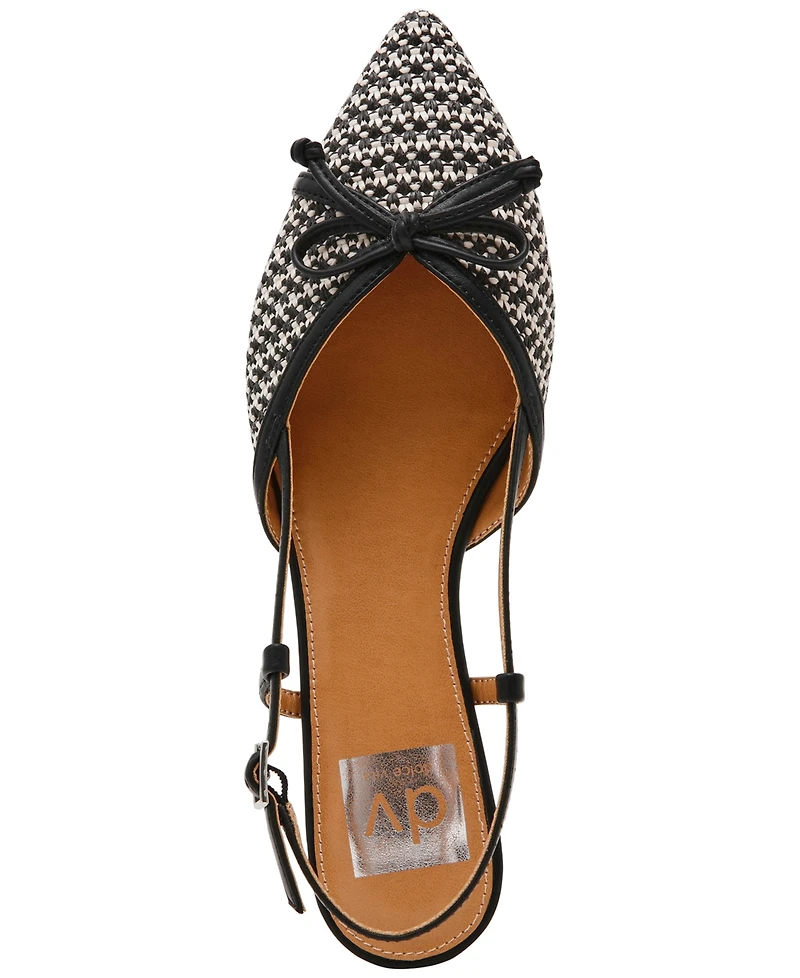 Dv Dolce Vita Women's Carsen Bow Pointed-Toe Slingback Flats