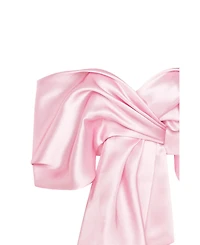 Milla Women's Pink Organza Off-Shoulder Blouse With Mergue Flounces