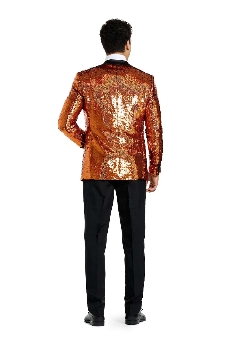 OppoSuits Men's Christmas Tuxedo - Velvet X- Mas Holiday Outfit Slim Fit Includes Blazer, Pants and Bow Tie