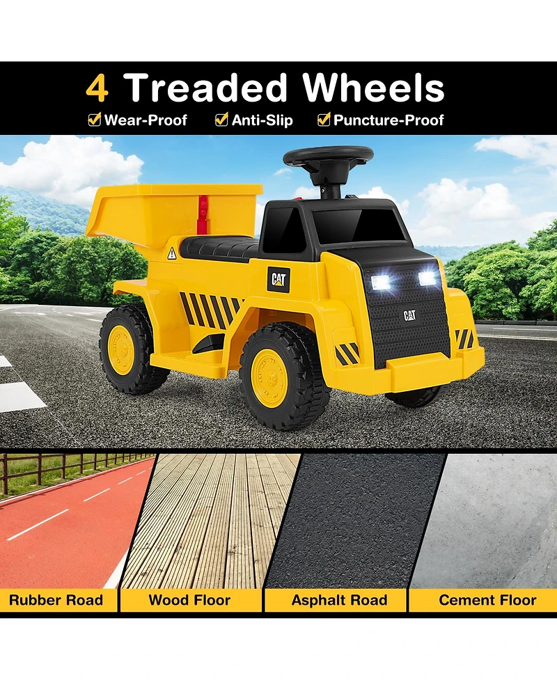 Hongge 6V Electric Licensed Caterpillar Construction Vehicle with One-Button Start