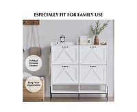 gaomon Shoe Cabinet with 4 Flip Drawers,Freestanding Shoe Storage Cabinet Organizer for Entryway,Shoe Rack Cabinet,Dry and Wet Separation Shoe Organiz