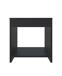 Fm Furniture Anegam Nightstand with Open Storage, Black