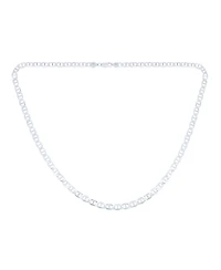 Bling Jewelry Solid Heavy .925 Sterling Silver 9MM Marina Anchor Nautical Mariner Chain Link Necklace For Made Italy 24 Inch