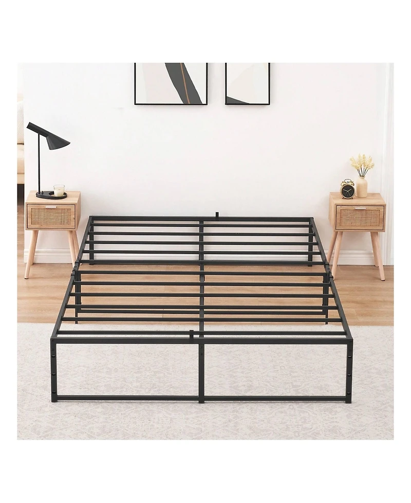 gaomon Twin/Full/Queen Size Metal Bed Frame, Platform Bed Frame 13 Inch With 3 In 1 Steel Support, Heavy Duty Metal Platform Bed Frame No Box Spring N