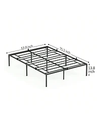 gaomon Bed Frame, Metal Platform Bed Frame With Bid Storage Space, Noise Free Bed Frame With Metal Slat Support, No Box Spring Needed