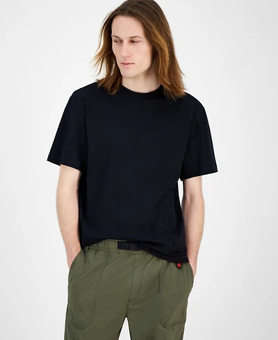Hugo by Boss Men's Dimuni Relaxed Fit Short Sleeve Crewneck Raised Logo T-Shirt, Exclusively at Macy's