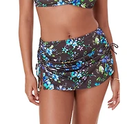Women's Waikiki Shirred Adjustible Tie Slit-Side Swim Skirt