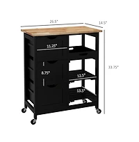 Slickblue Kitchen Cart and Storage Cabinet for Space-Saving Organization and Convenient Kitchen Access
