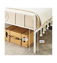 gaomon Metal Platform Bed Frame With Headboard And Footboard, Steel Slat Support Mattress Foundation