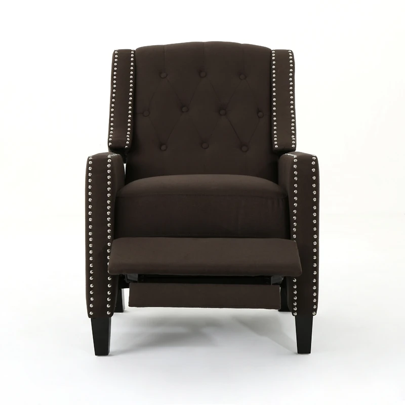 Streamdale Classic Coffee Fabric Push Back Chair