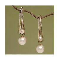 Sohi Women's Snowball Hoop Earrings