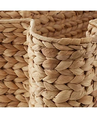 Casafield Dog Bone Shaped Storage Basket - Natural, Large Water Hyacinth Pet Toy Bin Organizer