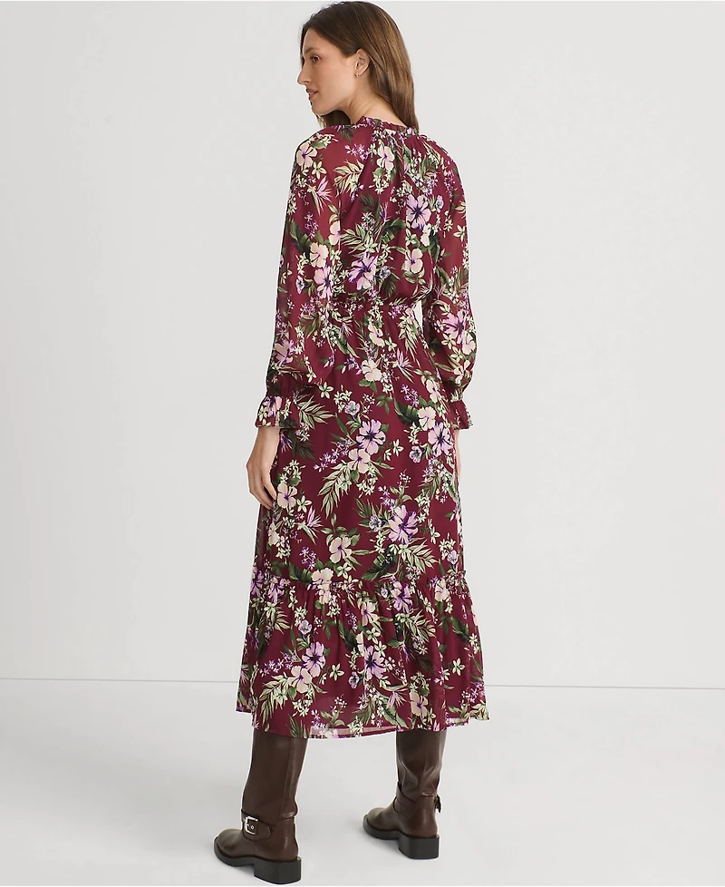 Lands' End Women's Chiffon Midi Dress