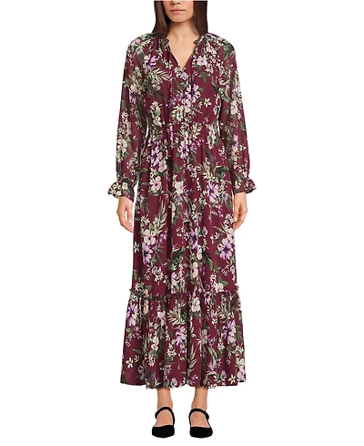 Lands' End Women's Chiffon Midi Dress
