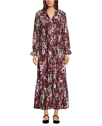 Lands' End Women's Chiffon Midi Dress