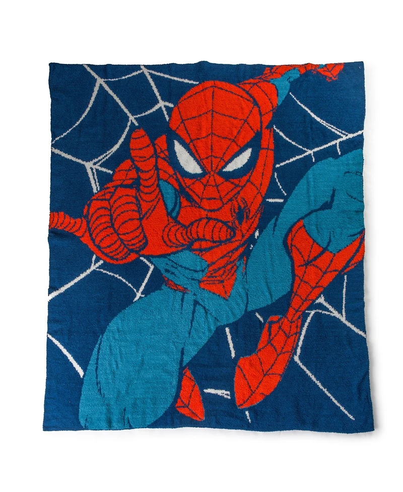 Saturday Park Spiderman 50x60 Feather Knit Throw Blanket