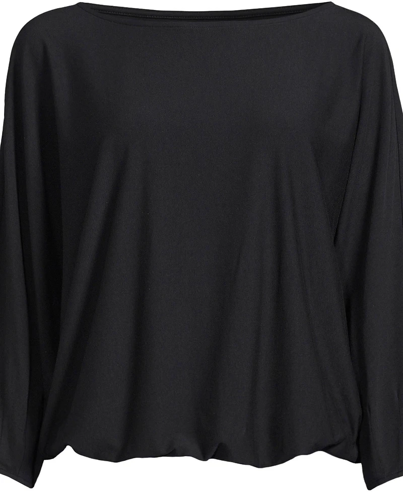 Lands' End Women's Lightweight Jersey 3/4 Sleeve Dolman Blouson Top