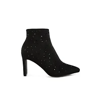 Sakura Diamante Embellished Microfiber Boots