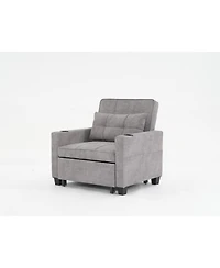 Slickblue 3-in-1 Convertible Futon Chair Bed with Usb Ports Wear-Resistant & Anti-Scratch Sleeper