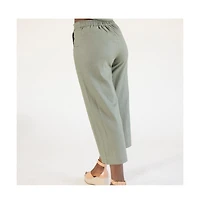 Poplinen Plus Size Nin Linen Pant