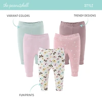 The Peanutshell Baby Girls Pants, 5-Pack, Butterfly Kisses