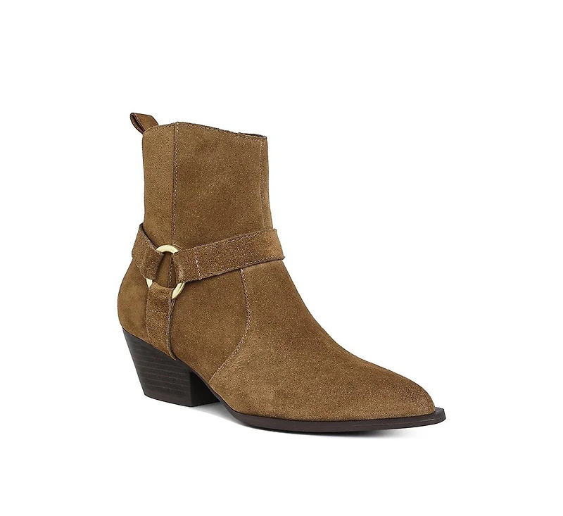 Jockey Harness Detail Ankle Boots