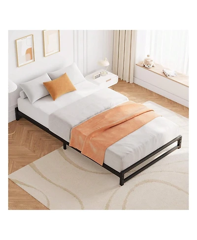 gaomon 6 Inch Metal Platform Bed Frame With Steel Slat Support, Mattress Foundation And No Box Spring Needed, Easy Assembly