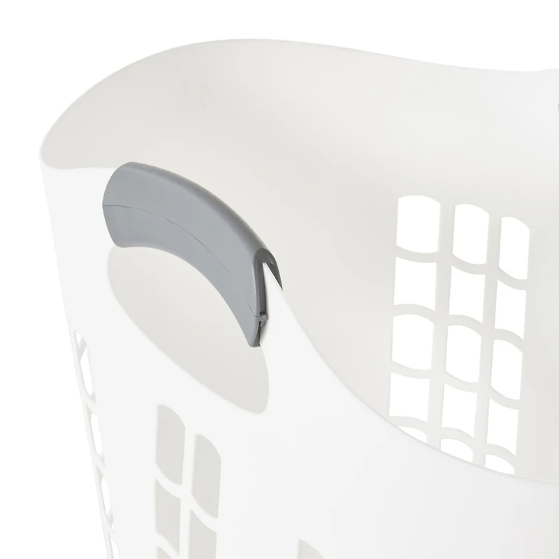 Gracious Living Easy Carry Flex Hamper, Ventilated Laundry Basket with Handles