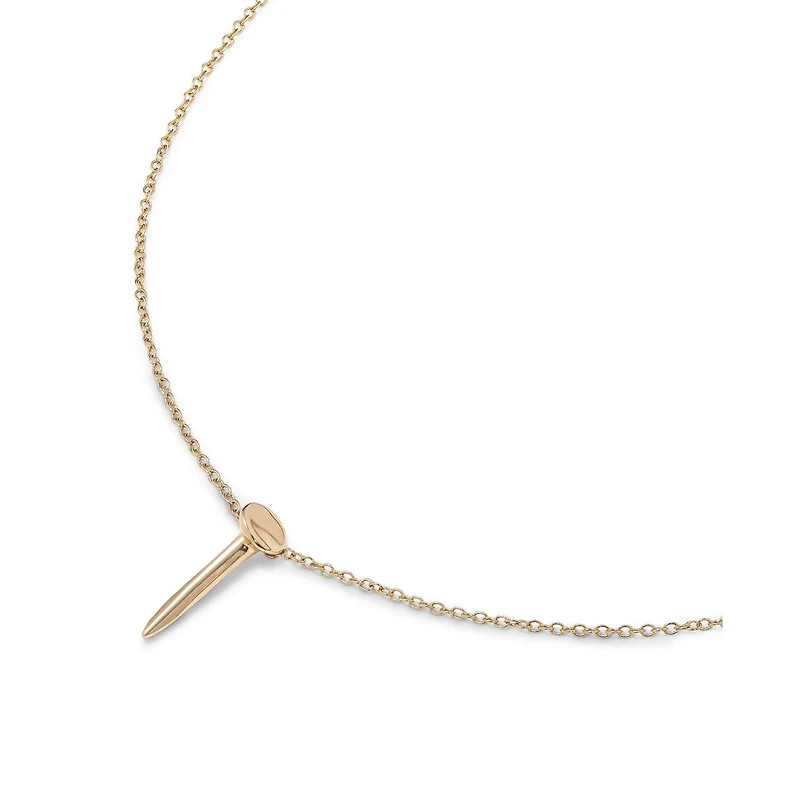 UNOde50 18k Gold-Plated Metal Alloy Nail Form Necklace