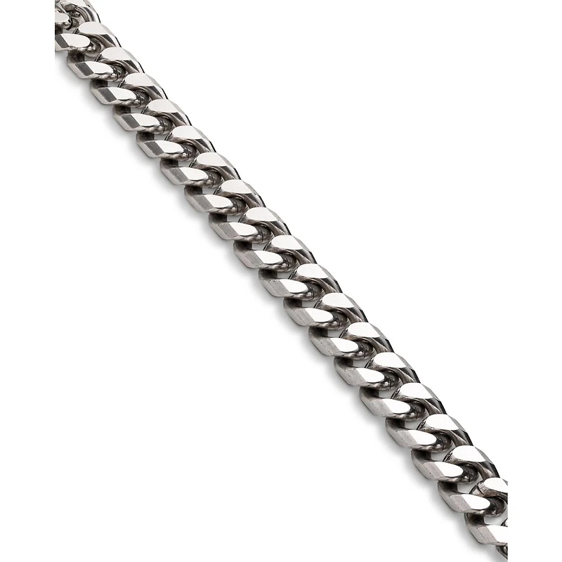UNOde50 Sterling Silver-Plated Treaded Bearded Chain Metal Bracelet