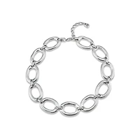 UNOde50 Sterling Silver Plated Metal Alloy Oval Links Necklace