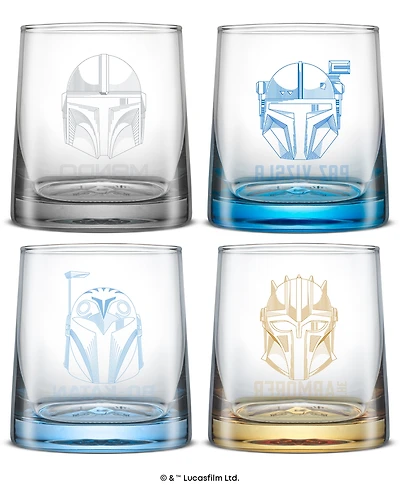 JoyJolt Star Wars The Mandalorians Short Drinking Glasses, Set of 4