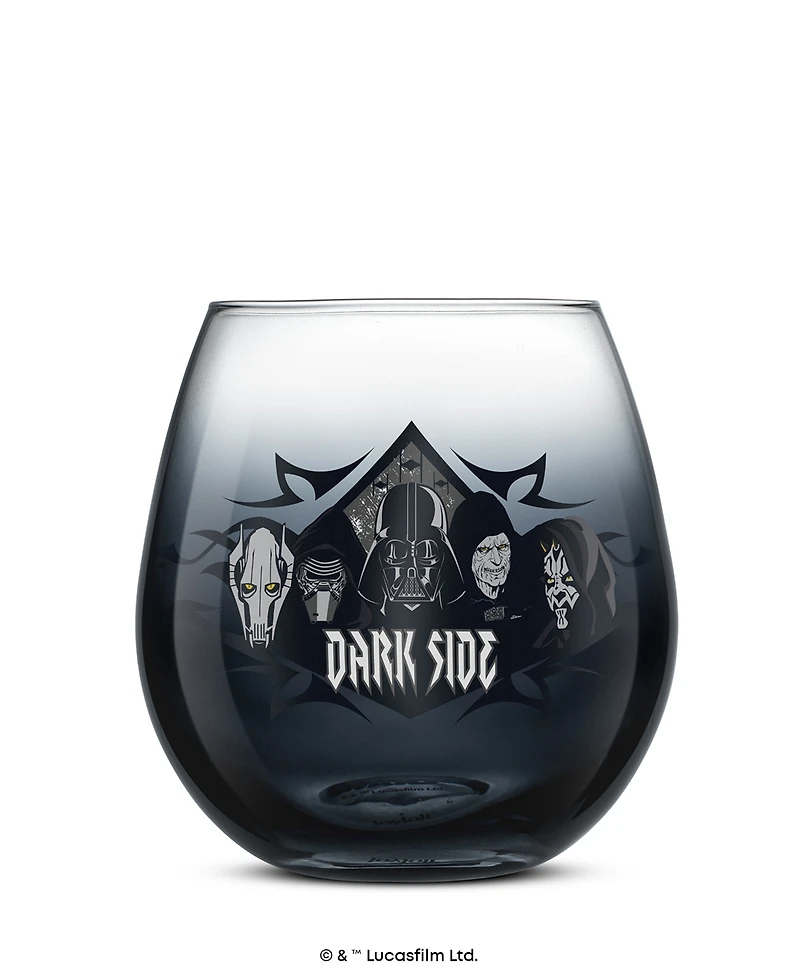 JoyJolt Star Wars Dark Side Stemless Drinking Glasses, Set of 4