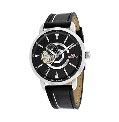 Seapro Men's Elliptic Black Dial Watch - SP0140