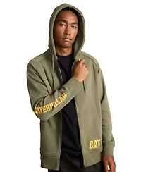 Cat Men's Fleece Logo Full Zip Hoodie