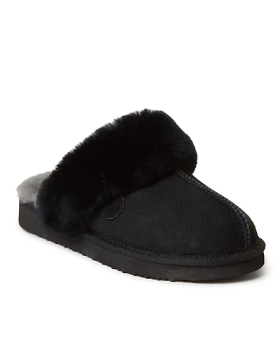 Fireside By Dearfoams Women's Sydney Genuine Shearling Scuff Slipper
