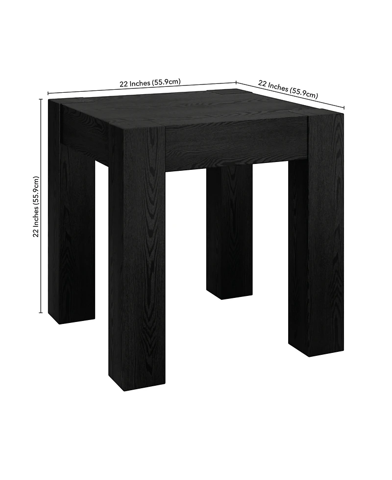 Hudson & Canal 22" Langston Wide Square Side Table