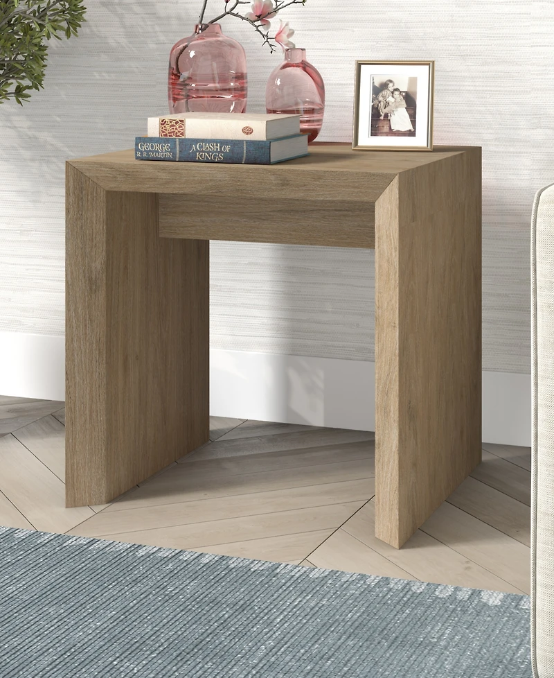 Hudson & Canal 22" Oswin Wide Rectangular Side Table