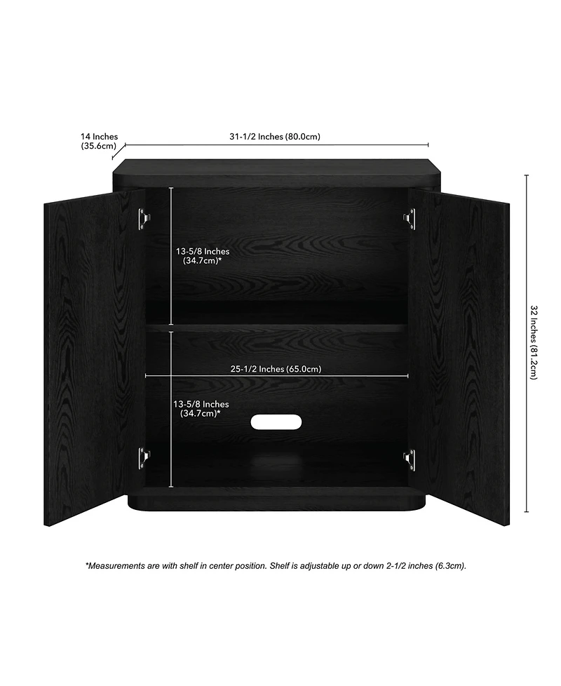 Hudson & Canal 32" Plympton Wide Rectangular Accent Cabinet