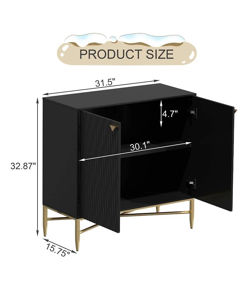 2 Door Locker Accent Cabinet