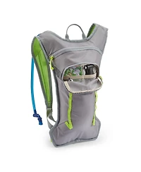 High Sierra HydraHike 2.0 4L Hydration Water Backpack for Hiking, Gray & Green