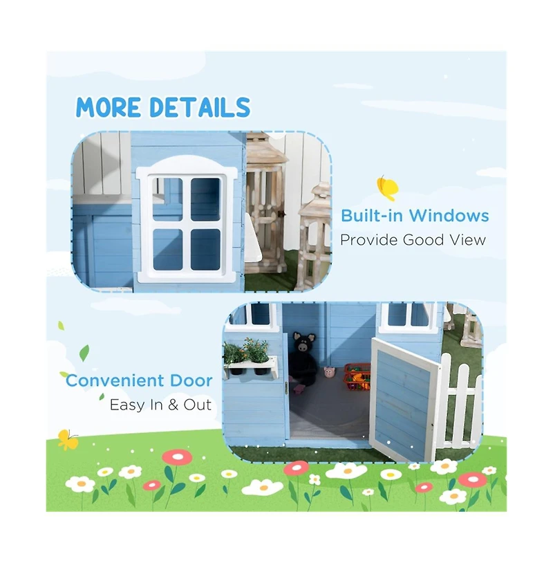 Slickblue Kids Playhouse - Imaginative Outdoor Fun for Creative Playtime Adventures