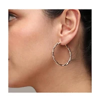 Sohi Women's Twisted Hoop Earrings
