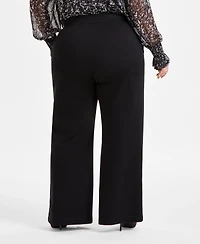 I.n.c. International Concepts Plus Wide-Leg Ponte-Knit Pants, Created for Macy's