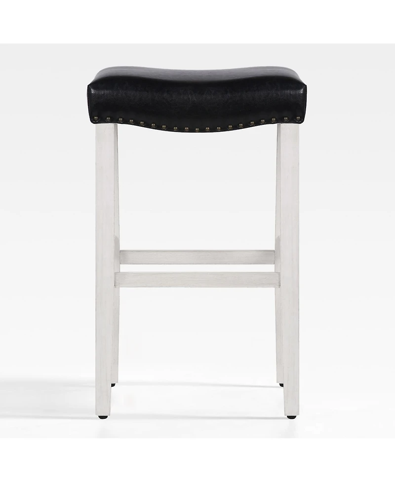 29" Upholstered Saddle Seat Bar Stool