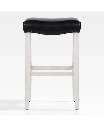 29" Upholstered Saddle Seat Bar Stool