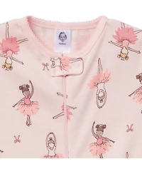 Gerber Toddler Girls' Snug Fit Footed Pajamas, 4-Pack, Dogs