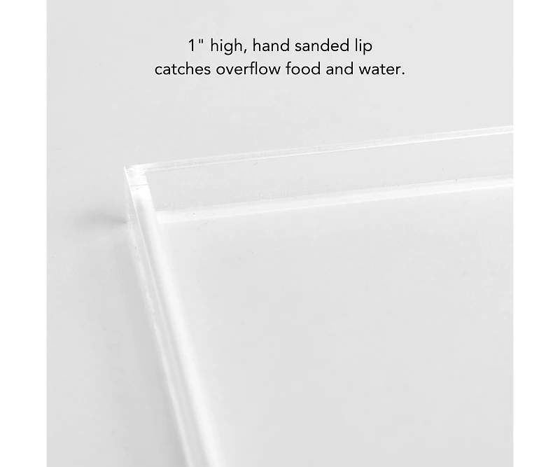 Hiddin Clear Overflow Feeder Tray, Large